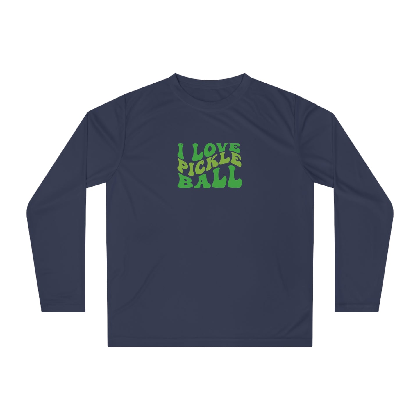 Women's Lightweight Pickleball Long Sleeves top - I Love Pickleball Navy