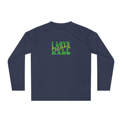 Women's Lightweight Pickleball Long Sleeves top - I Love Pickleball Navy