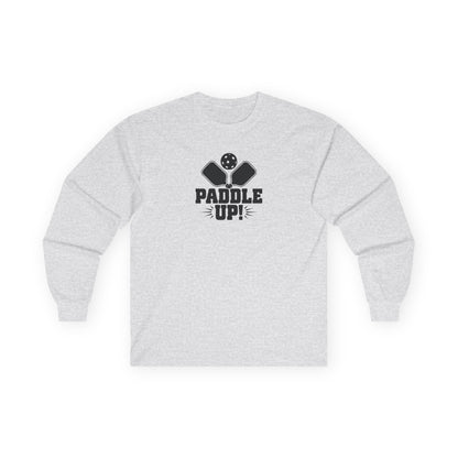 Men's Soft Pickleball Long Sleeves top - Paddle Up Gray