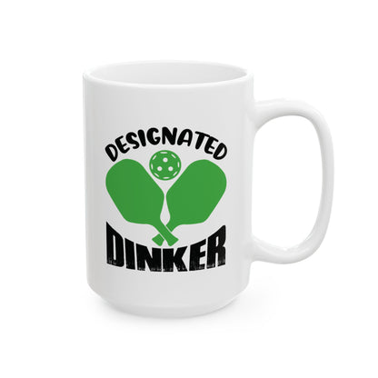 Pickleball Fun Mug - Designated Dinker White