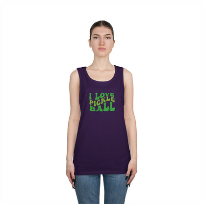 Women's Energetic Pickleball Tank Top - I Love Pickleball