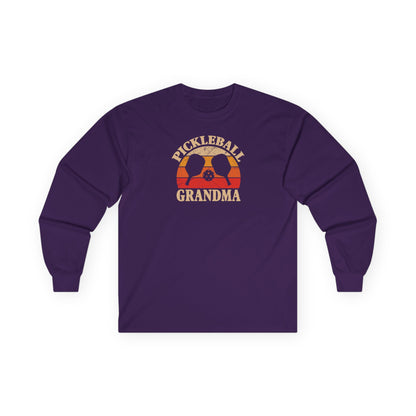 Women's Soft Pickleball Long Sleeves top - Pickleball Grandma Purple