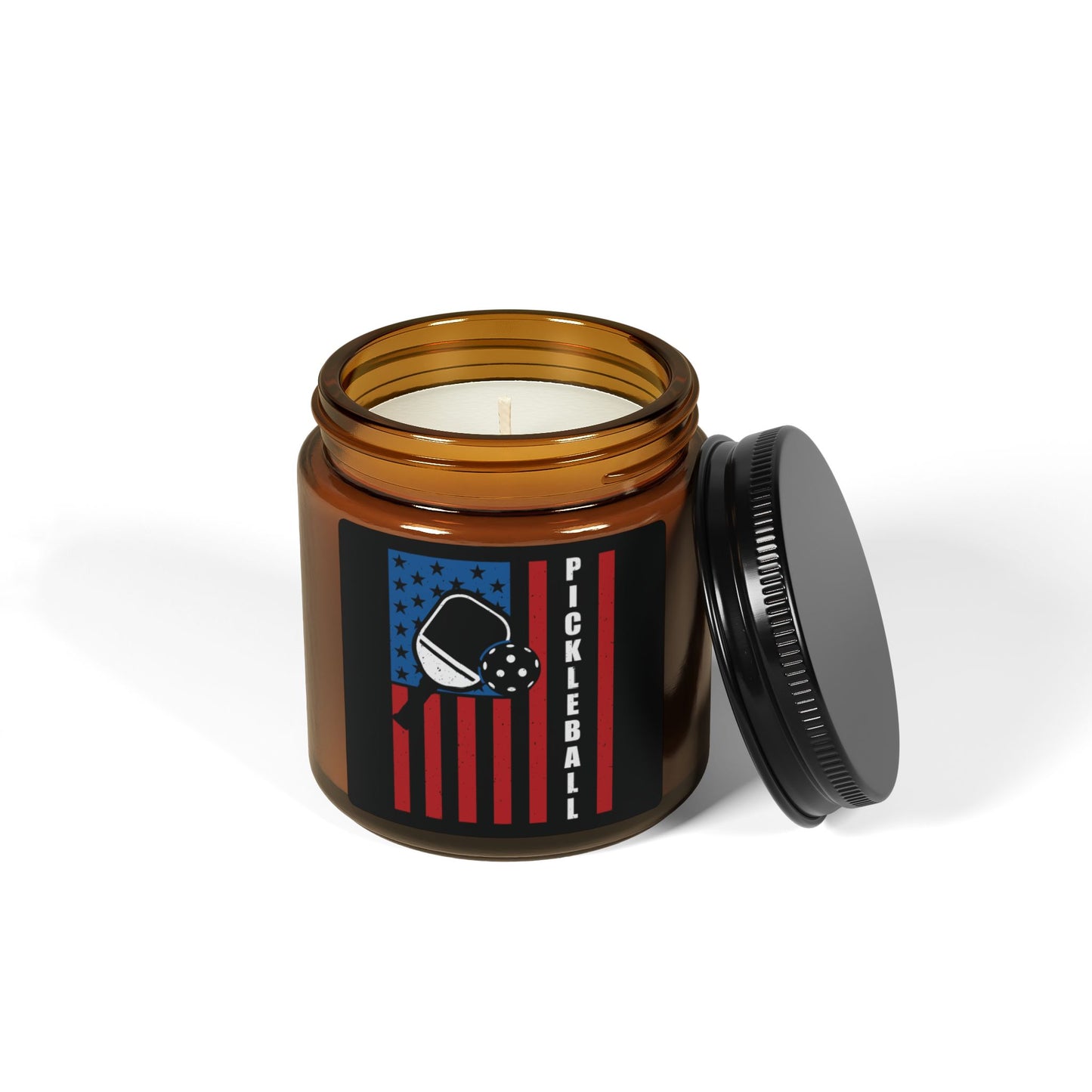 Pickleball Cool Candle - Pickleball with American Flag