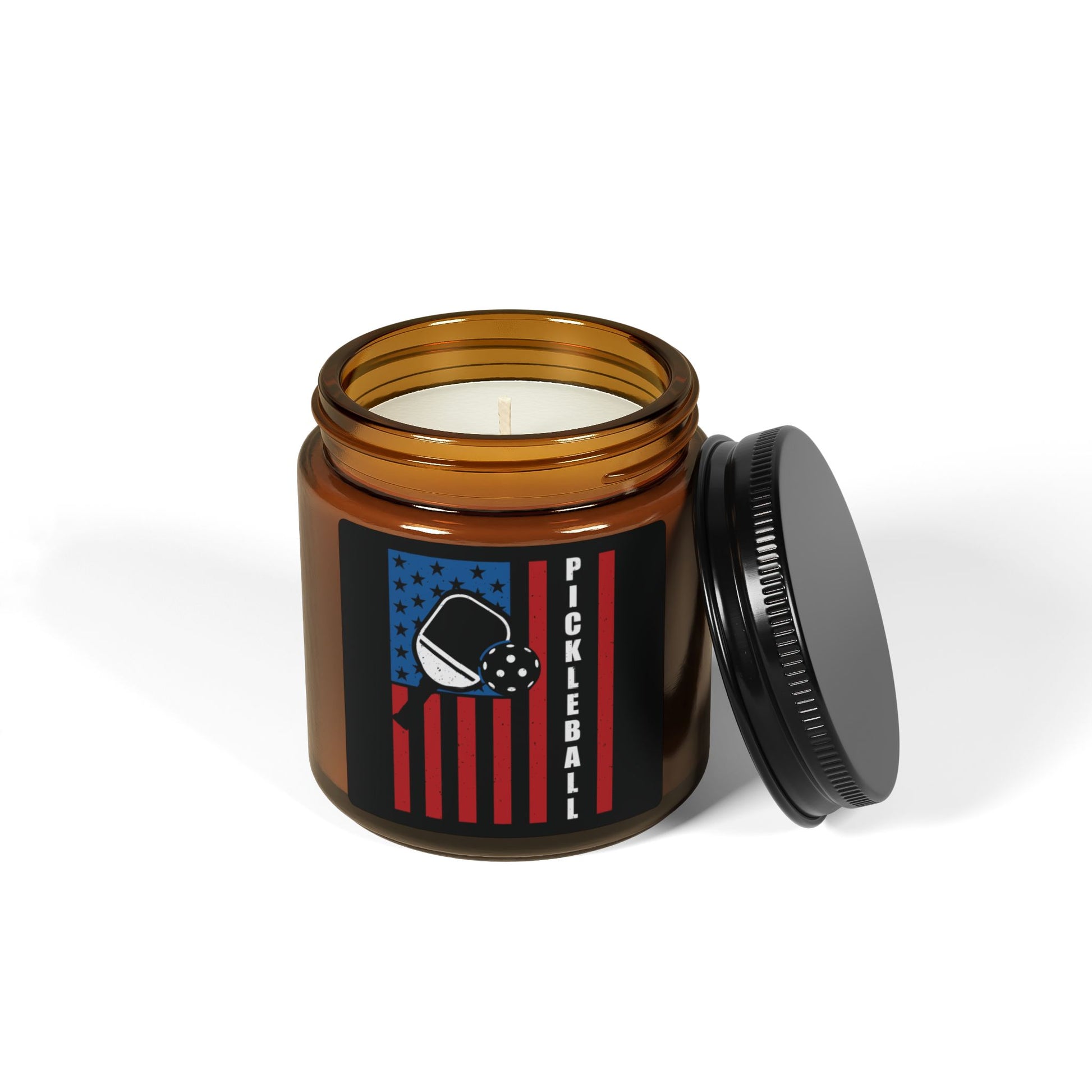 Pickleball Cool Candle - Pickleball with American Flag