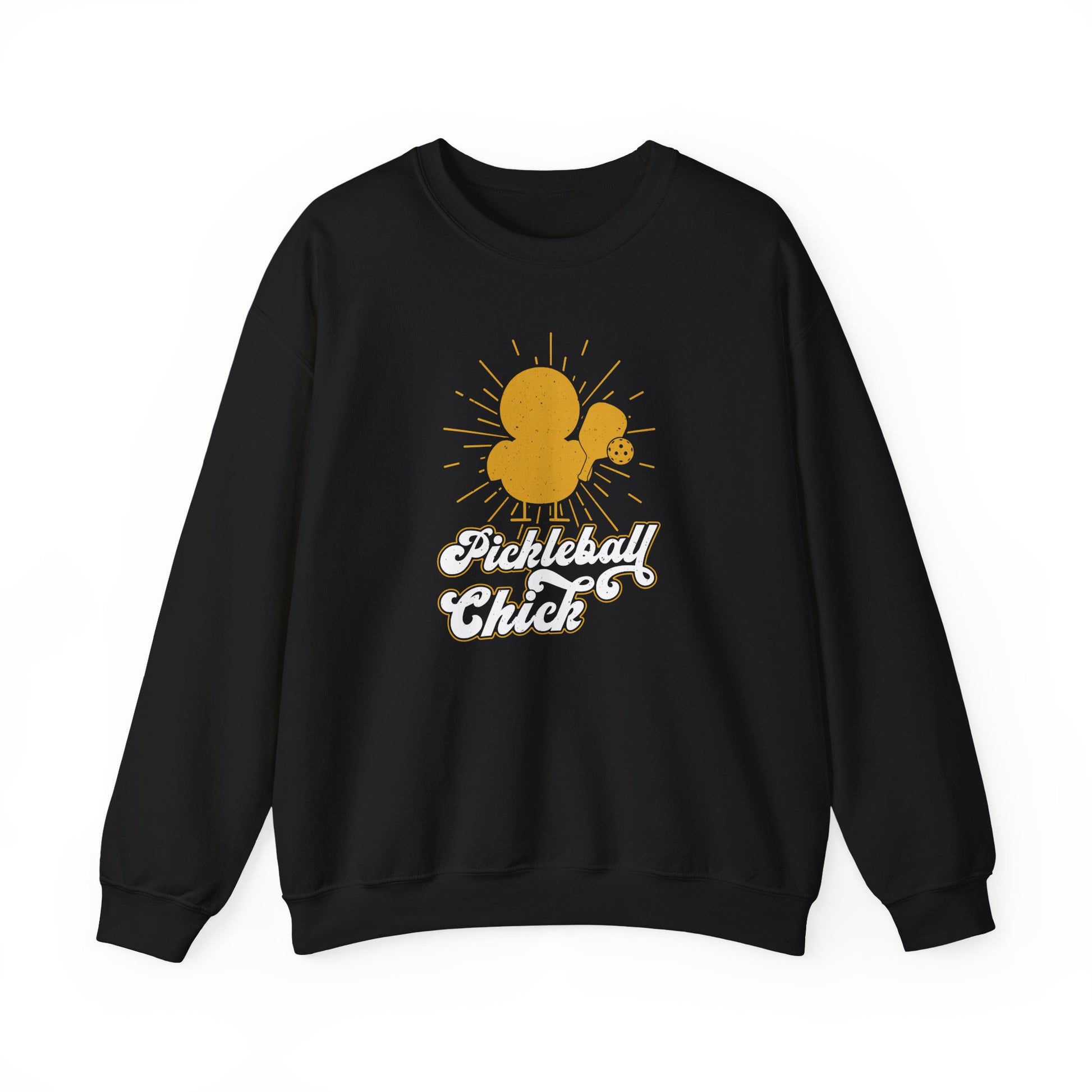 Women's Funny Pickleball Sweatshirt - Pickleball Chick Black