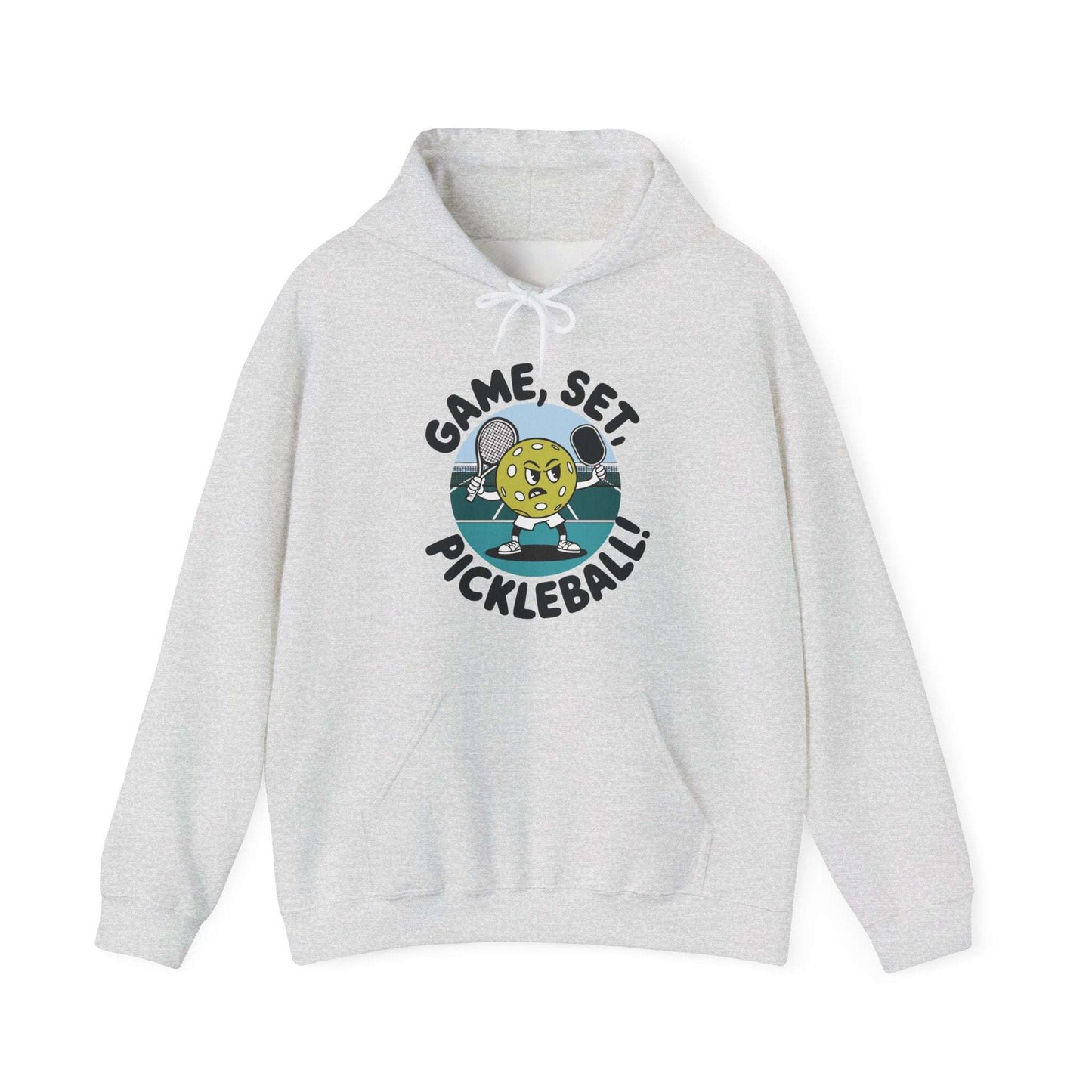 Women's Durable Pickleball Hoodie - Game, Set, Pickleball Gray