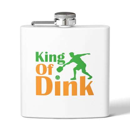 Pickleball Playful Flask - King of Dink 6oz
