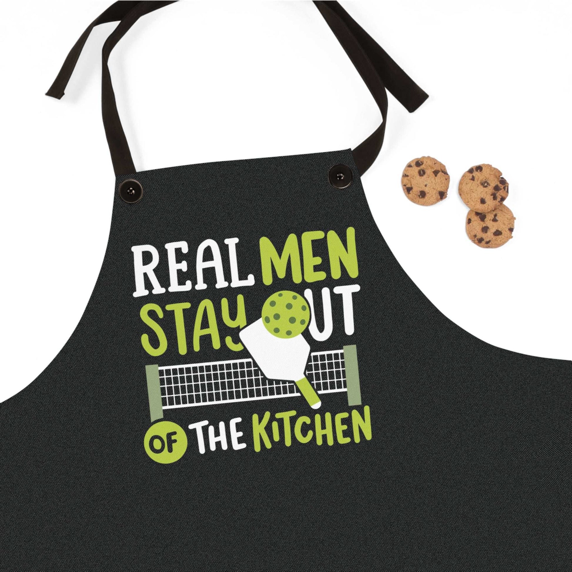 Pickleball Hilarious Apron - Real Men Stay Out Of The Kitchen