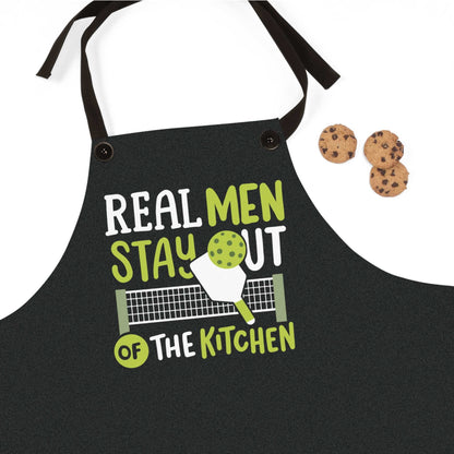 Pickleball Hilarious Apron - Real Men Stay Out Of The Kitchen