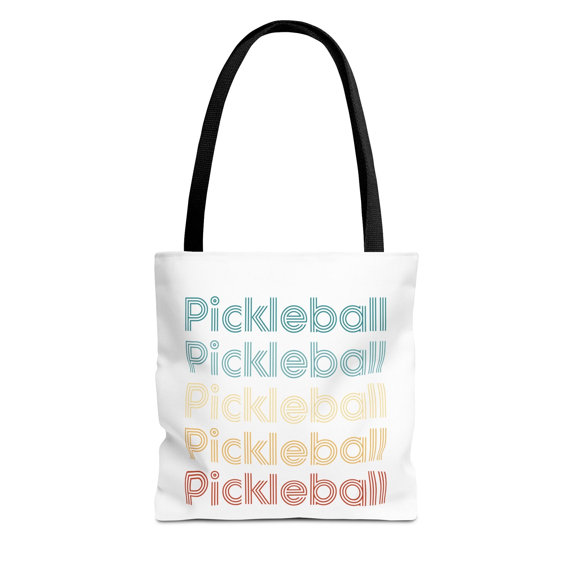Pickleball Playful Tote Bag - Pickleball Repeat Black