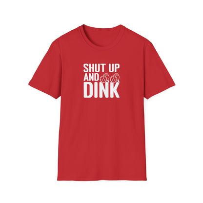 Men's Funny Pickleball T-shirt - Shut Up and Dink