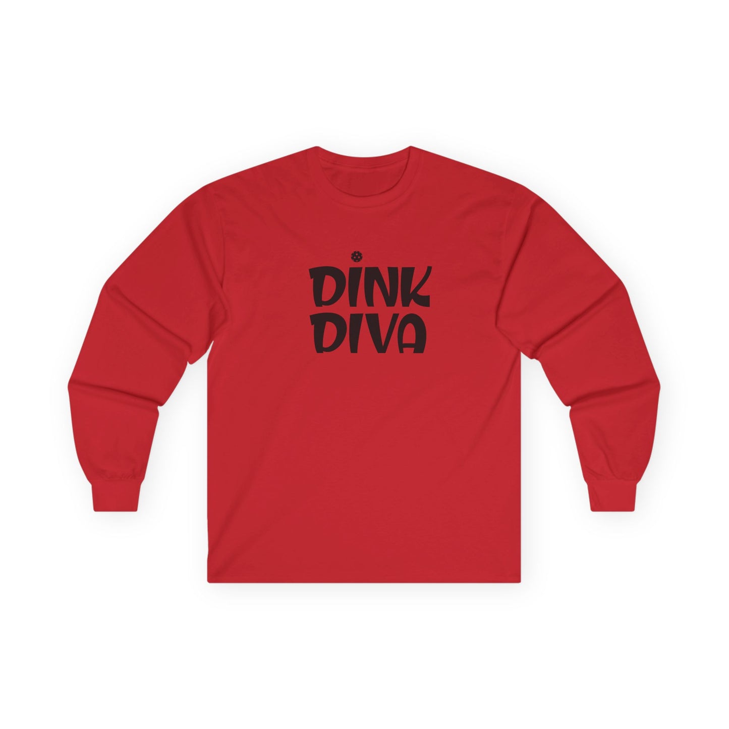 Women's Unique Pickleball Long Sleeves top - Dink Diva Red