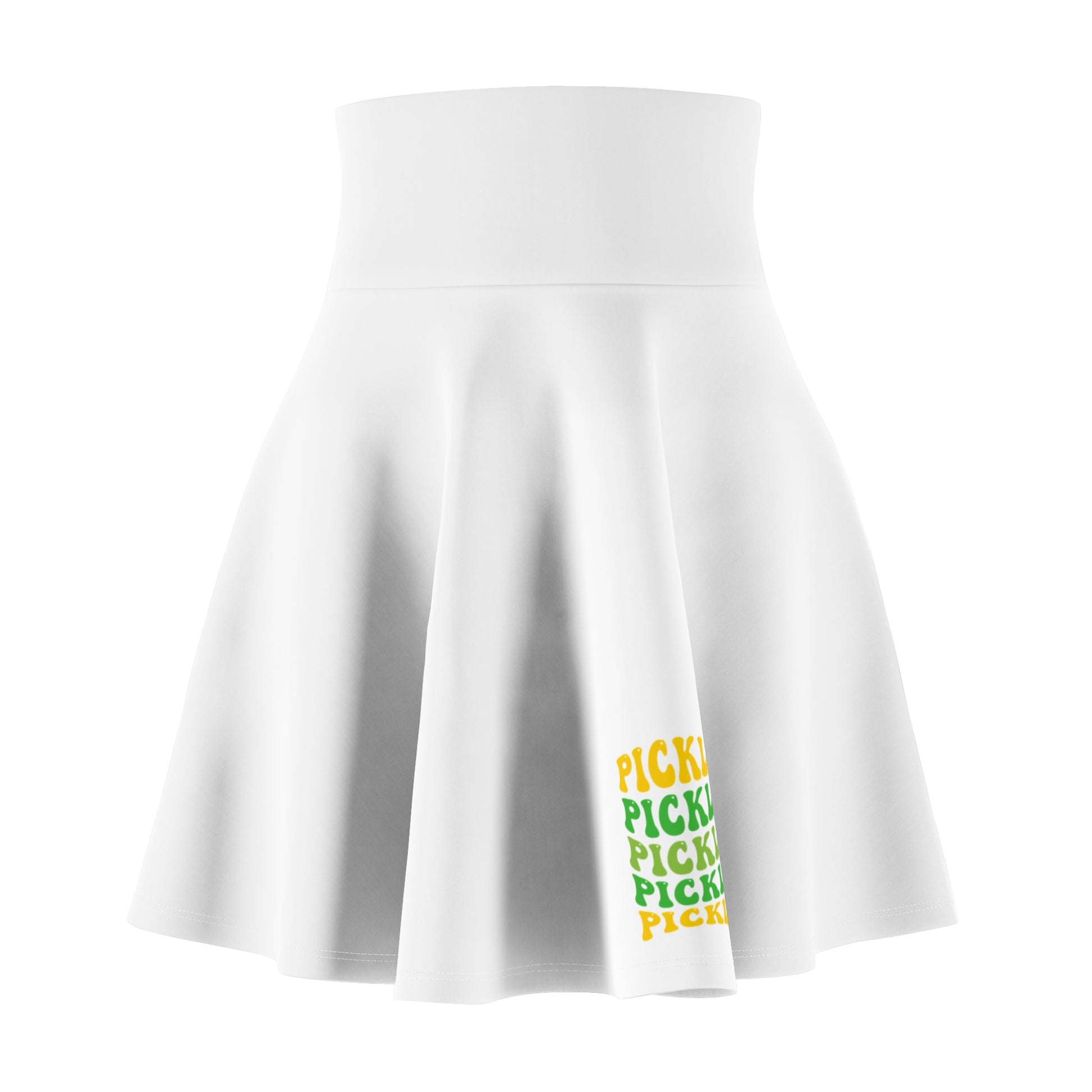 Women's Funny Pickleball Skirt - Pickleball Wave White