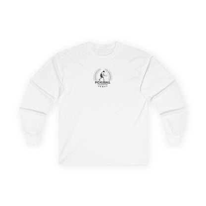 Men's Comfy Pickleball Long Sleeves top - Pickleball Champion White