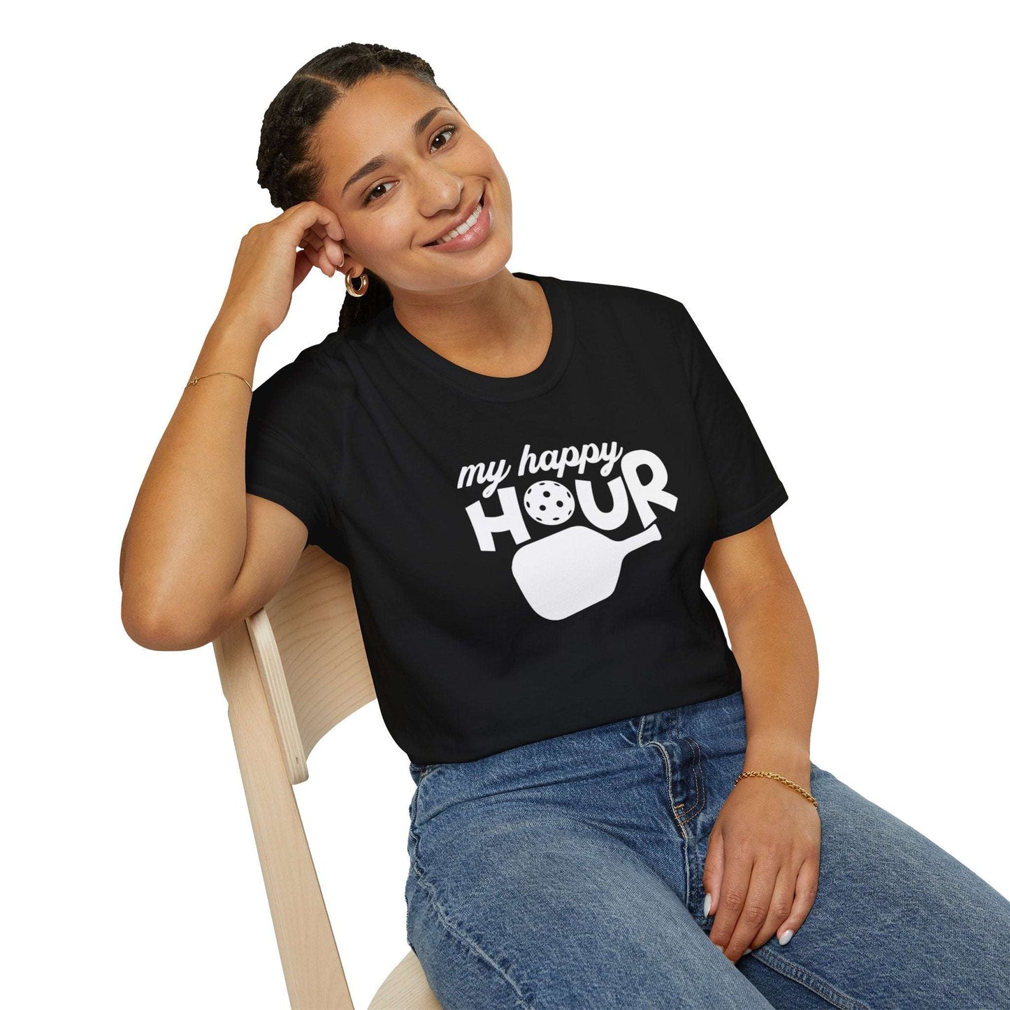 Women's Soft Pickleball T-shirt - My Happy Hour