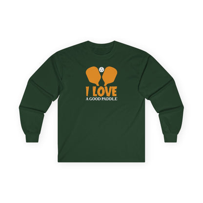 Women's Funny Pickleball Long Sleeves top - I Love a Good Paddle
