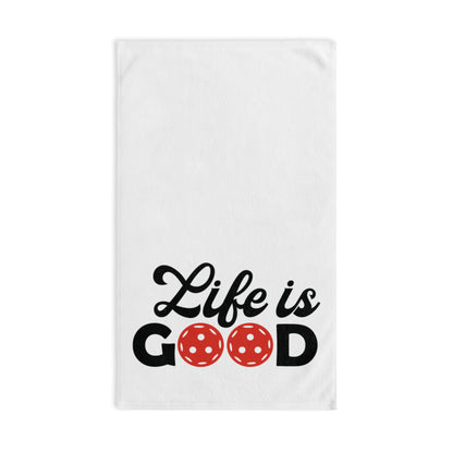 Pickleball Durable Hand Towel - Life Is Good White