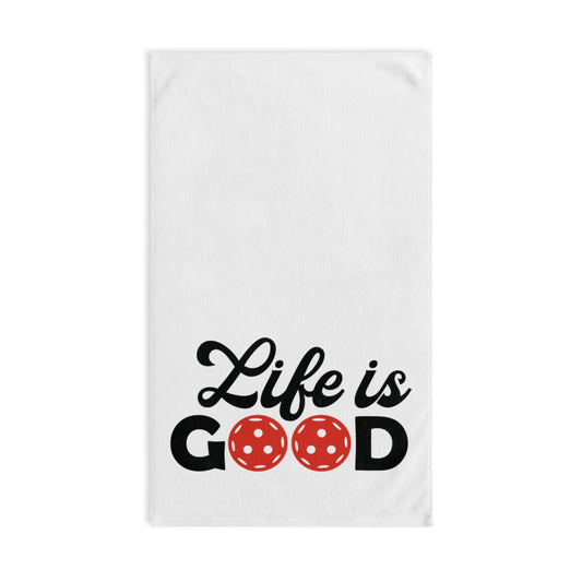 Pickleball Durable Hand Towel - Life Is Good White