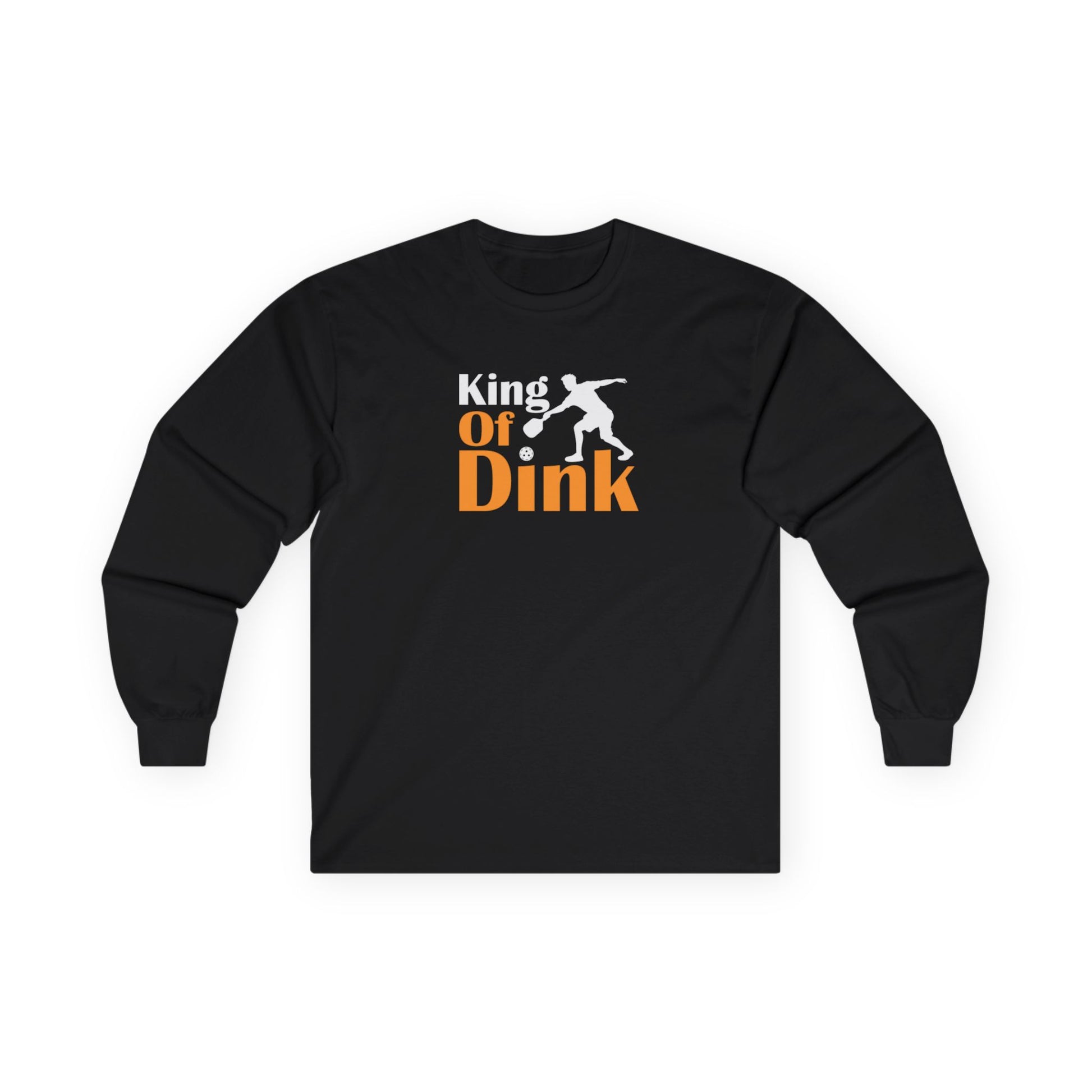 Men's Funny Pickleball Long Sleeves top - King of Dink Black