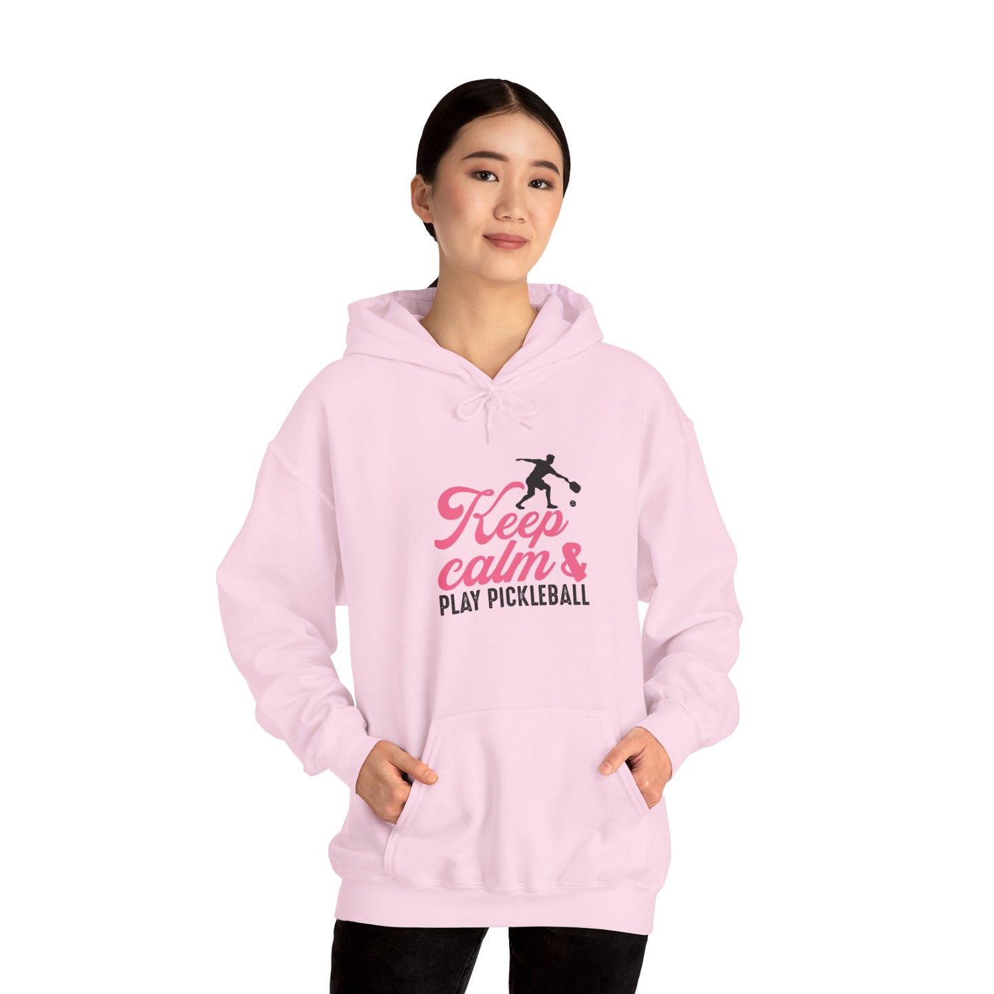Women's Cute Pickleball Hoodie - Keep Calm & Play Pickleball