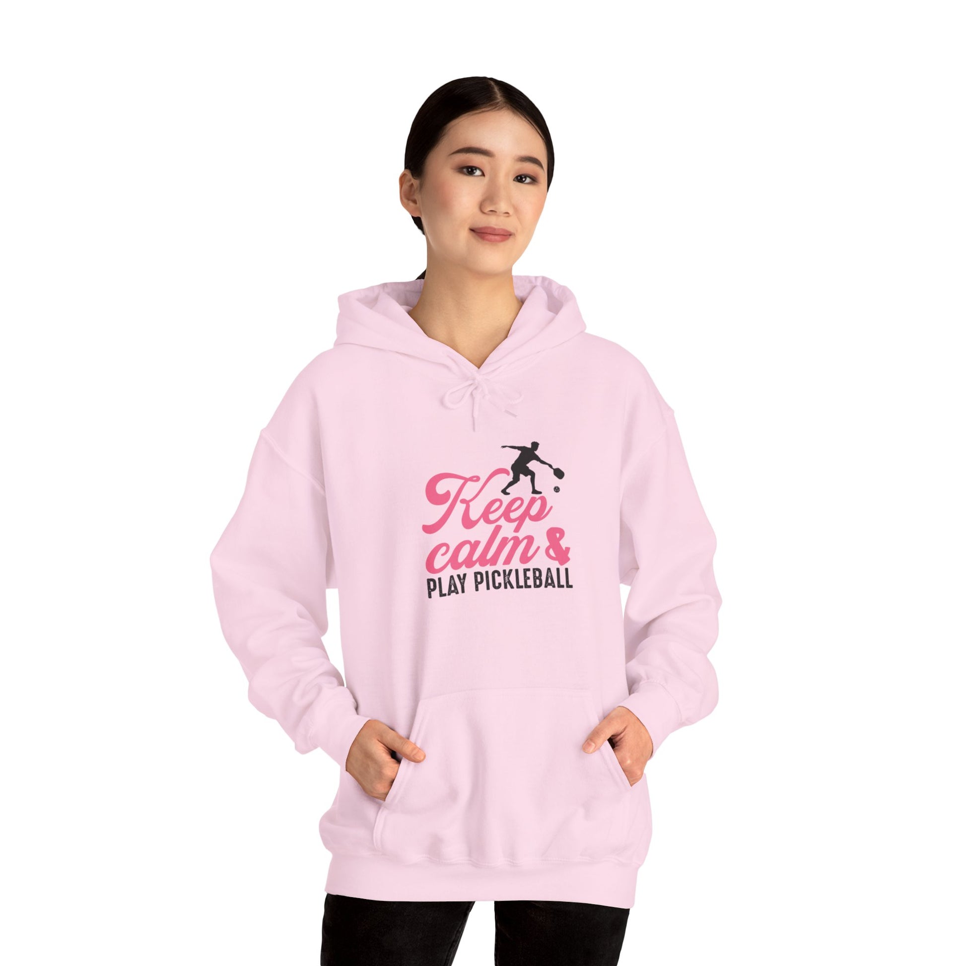 Women's Cute Pickleball Hoodie - Keep Calm & Play Pickleball