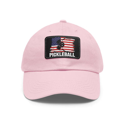 Pickleball Unique Cap - Pickleball with American Flag Pink