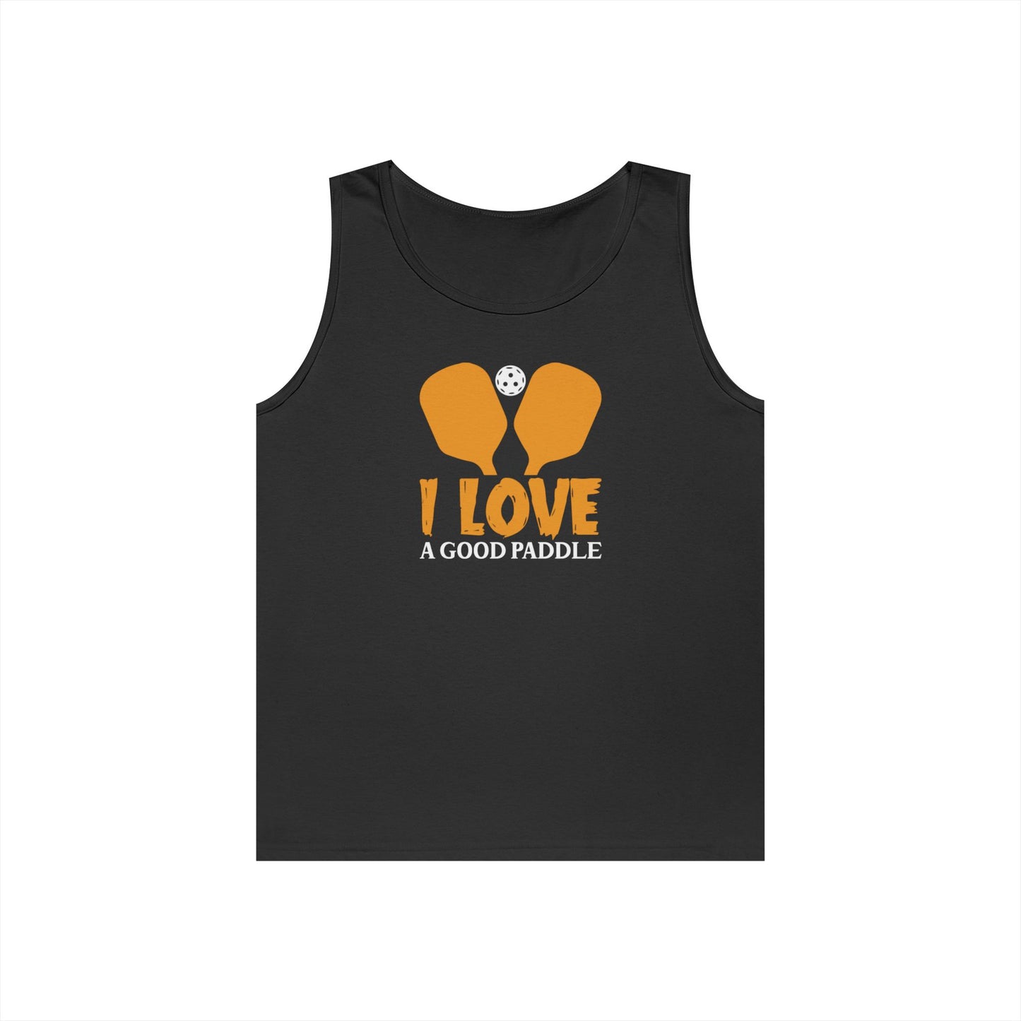 Men's Funny Pickleball Tank Top - I Love a Good Paddle Black
