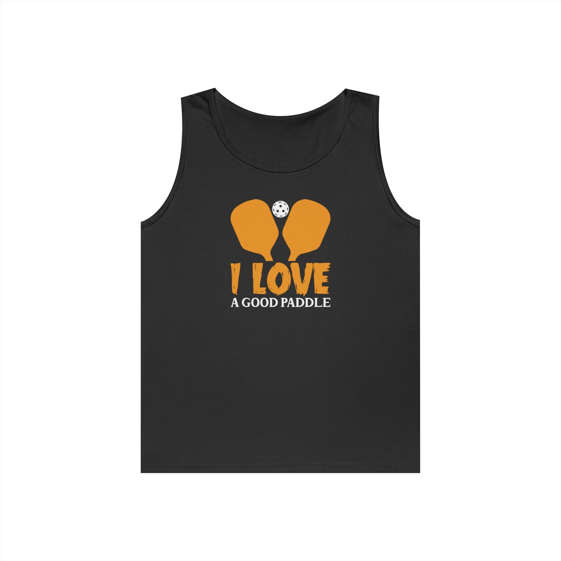 Men's Funny Pickleball Tank Top - I Love a Good Paddle Black