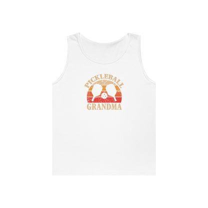 Women's Durable Pickleball Tank Top - Pickleball Grandma White