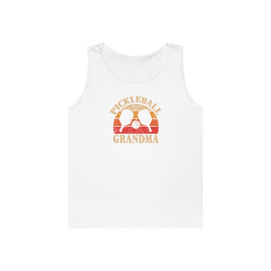 Women's Durable Pickleball Tank Top - Pickleball Grandma White