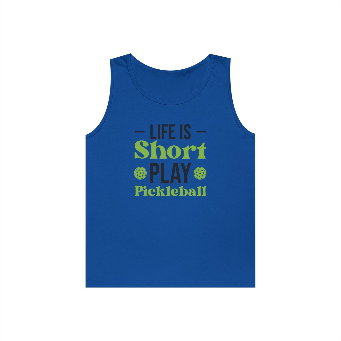 Women's Funny Pickleball Tank Top - Life Is Short Play Pickleball Royal