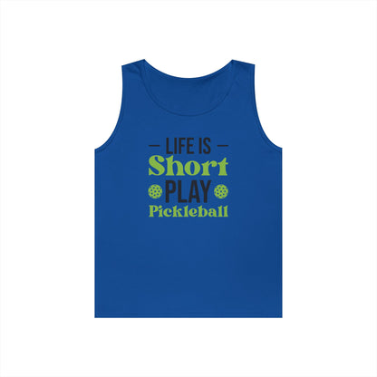 Women's Funny Pickleball Tank Top - Life Is Short Play Pickleball Royal
