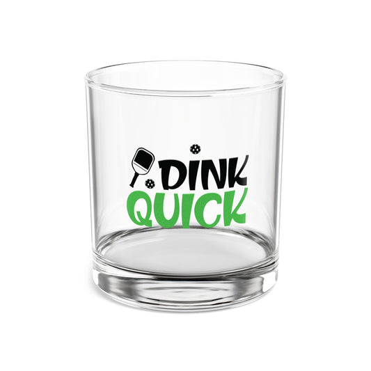 Pickleball Fun Rocks Glass - Dink Quick 10oz