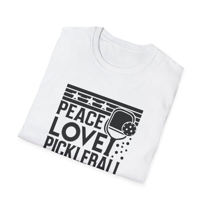 Women's Durable Pickleball T-shirt - Peace love pickleball