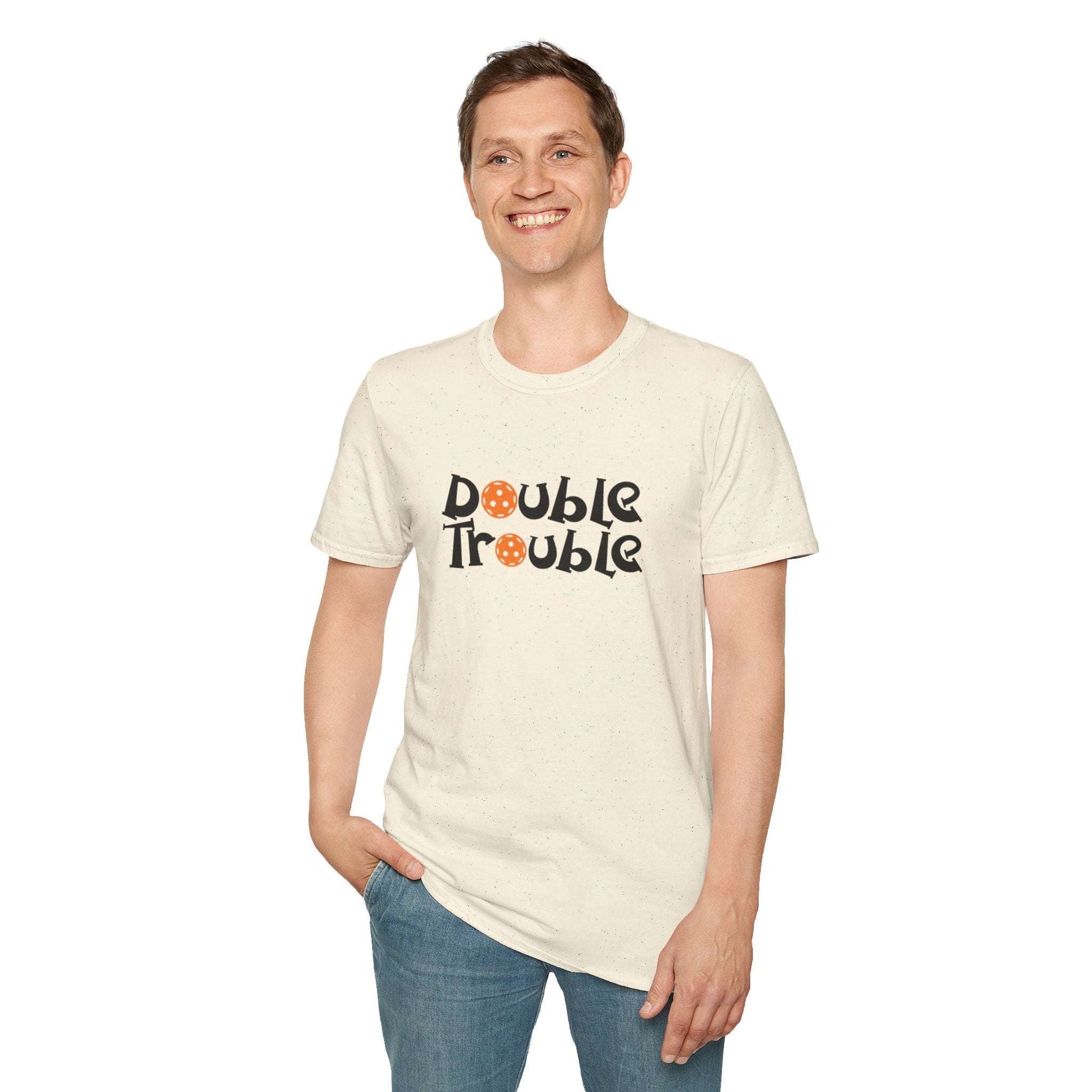 Men's Funny Pickleball T-shirt - Double Trouble