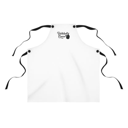 Pickleball Stylish Apron - Pickleball Queen White