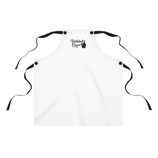Pickleball Stylish Apron - Pickleball Queen White