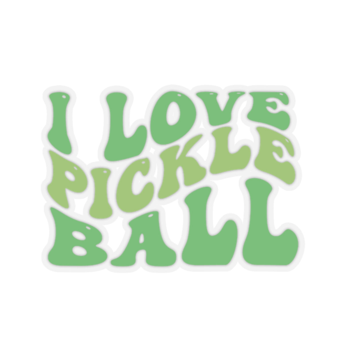 Pickleball Stylish Stickers - I Love Pickleball Transparent
