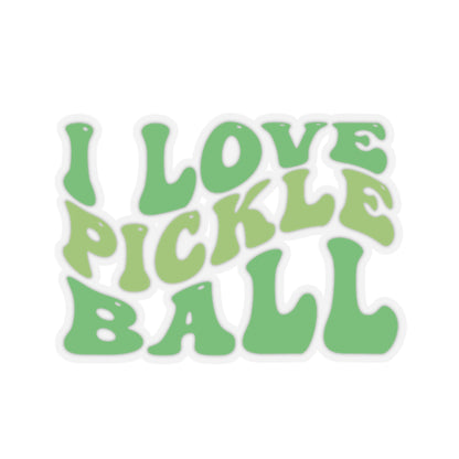 Pickleball Stylish Stickers - I Love Pickleball Transparent