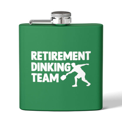 Pickleball Sporty Flask - Retirement Dinking Team Green