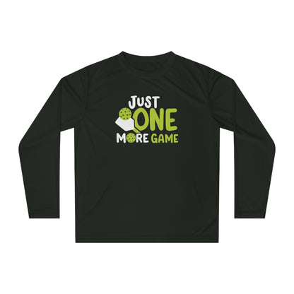 Women's Cute Pickleball Long Sleeves top - Just One More Game Black