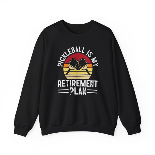 Men's Unique Pickleball Sweatshirt - Pickleball Is My Retirement Plan Black
