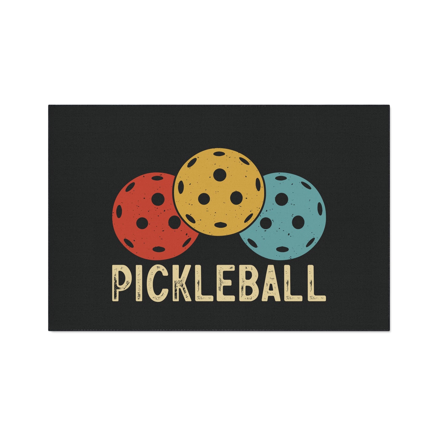 Pickleball Cool Heavy-duty Floor Mat - Trio Pickleball Retro