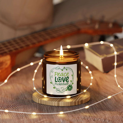 Pickleball Unique Candle - Peace Love Pickleball