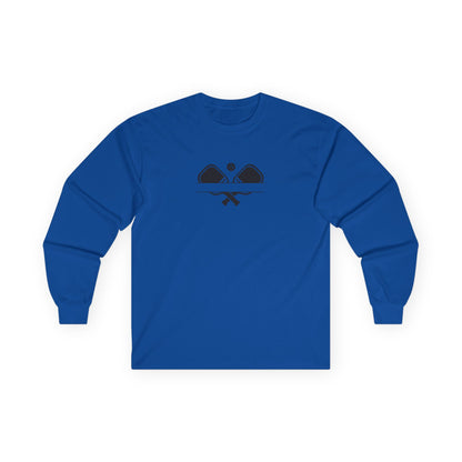 Men's Soft Pickleball Long Sleeves top - Double Paddles Royal