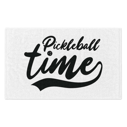 Pickleball Soft Rally Towel - Pickleball Time White
