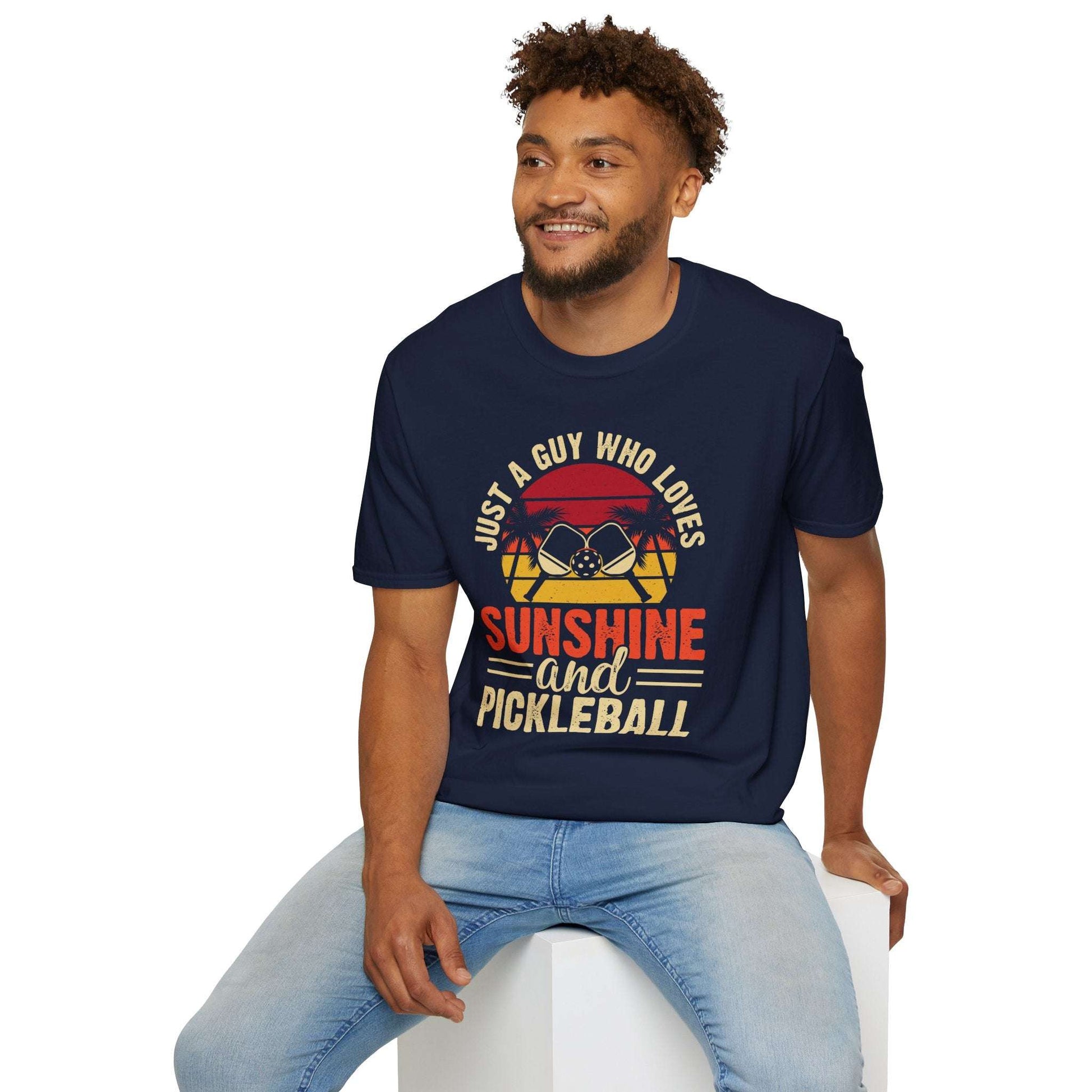 Men's Pickleball T-shirt - Just a Guy Who Loves Sunshine & Pickleball