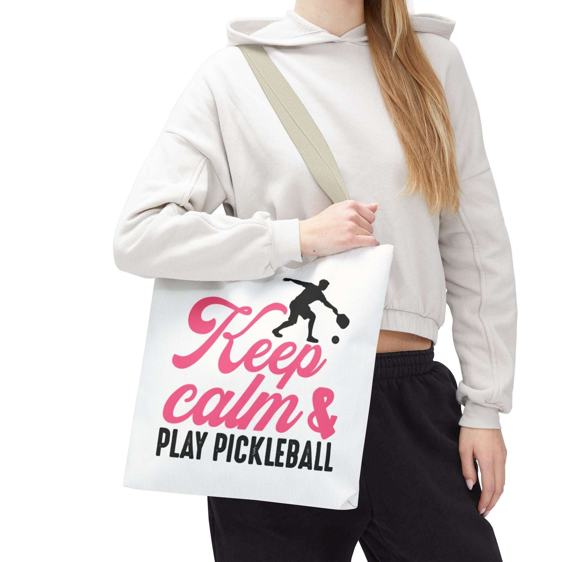 Pickleball Stylish Tote Bag - Keep Calm & Play Pickleball
