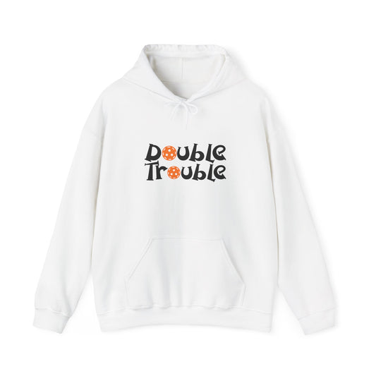 Men's Comfy Pickleball Hoodie - Double Trouble White