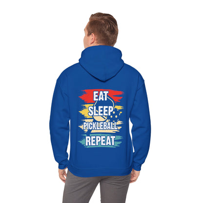 Men's Pickleball Hoodie - Eat Sleep Pickleball Repeat Retro